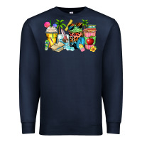 Navy summer teacher coffee cups Premium Sweatshirt - Zillion Design Studio
