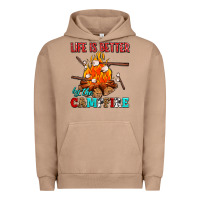Pigment Burro life is better by the campfire with marshmallows Urban Hoodie - AdoDesignShop