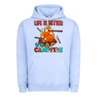 Pigment Grape Ice life is better by the campfire with marshmallows Urban Hoodie - AdoDesignShop