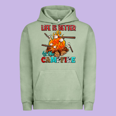 Life Is Better By The Campfire With Marshmallows Urban Hoodie Designed By Adodesignshop