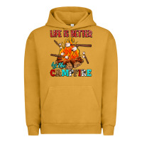 Pigment Peanut Butter life is better by the campfire with marshmallows Urban Hoodie - AdoDesignShop
