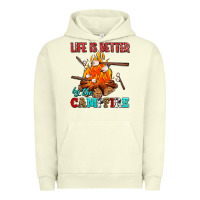 Pigment Pistachio life is better by the campfire with marshmallows Urban Hoodie - AdoDesignShop