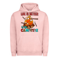 Pigment Salmon life is better by the campfire with marshmallows Urban Hoodie - AdoDesignShop