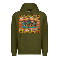 Army Green faith it till you make it Premium Hoodie - JahusDesignShop