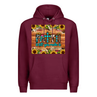 Burgundy faith it till you make it Premium Hoodie - JahusDesignShop