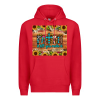 Red faith it till you make it Premium Hoodie - JahusDesignShop