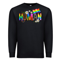 Black human with daisies Premium Sweatshirt - texasbilliewilder