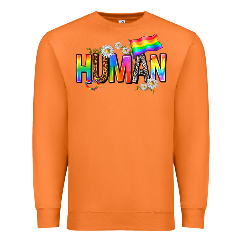 Human With Daisies Premium Sweatshirt by texasbilliewilder | Teevron
