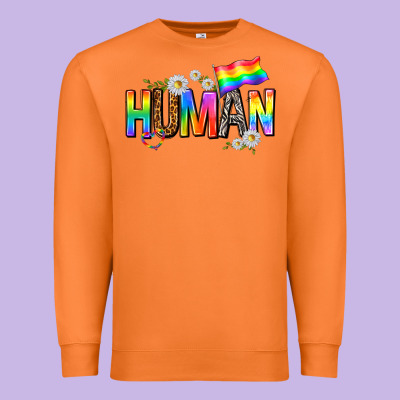 Premium Sweatshirt human with daisies
