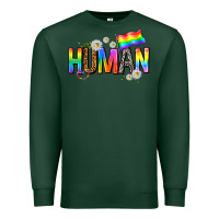 Sports Green human with daisies Premium Sweatshirt - texasbilliewilder