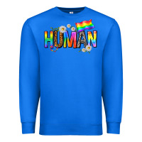 True Royal human with daisies Premium Sweatshirt - texasbilliewilder