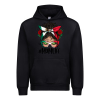 Black mexican mom life messy bun mama Urban Hoodie - BundleAndBundleShop