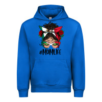 Cobalt mexican mom life messy bun mama Urban Hoodie - BundleAndBundleShop