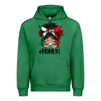 Emerald mexican mom life messy bun mama Urban Hoodie - BundleAndBundleShop