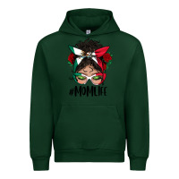 Forest Green mexican mom life messy bun mama Urban Hoodie - BundleAndBundleShop