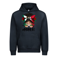 Navy mexican mom life messy bun mama Urban Hoodie - BundleAndBundleShop
