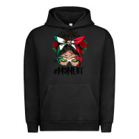 Pigment Black mexican mom life messy bun mama Urban Hoodie - BundleAndBundleShop