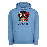 Pigment Pebble Blue mexican mom life messy bun mama Urban Hoodie - BundleAndBundleShop