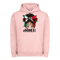 Pigment Salmon mexican mom life messy bun mama Urban Hoodie - BundleAndBundleShop