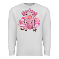 Dove Grey Balerina pig with tutu Premium Sweatshirt - RanaPortraitStore