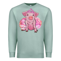 Seafoam Balerina pig with tutu Premium Sweatshirt - RanaPortraitStore