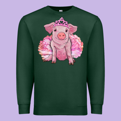 Premium Sweatshirt Balerina pig with tutu
