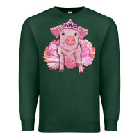 Sports Green Balerina pig with tutu Premium Sweatshirt - RanaPortraitStore