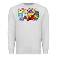 Dove Grey school coffee cups Premium Sweatshirt - Zillion Design Studio
