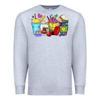Heather Grey school coffee cups Premium Sweatshirt - Zillion Design Studio