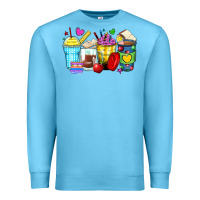 Ocean Blue school coffee cups Premium Sweatshirt - Zillion Design Studio