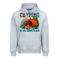 Heather Grey camping is my happy  place Urban Hoodie - AdoDesignShop