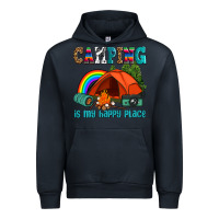 Navy camping is my happy  place Urban Hoodie - AdoDesignShop