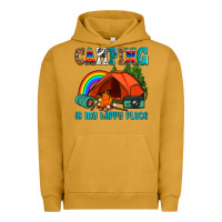 Pigment Peanut Butter camping is my happy  place Urban Hoodie - AdoDesignShop