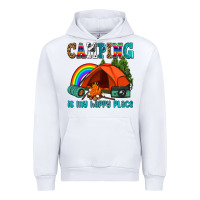 White camping is my happy  place Urban Hoodie - AdoDesignShop