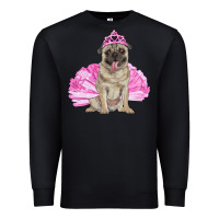 Black Balerina pug with tutu Premium Sweatshirt - RanaPortraitStore