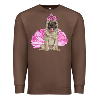 Chestnut Balerina pug with tutu Premium Sweatshirt - RanaPortraitStore