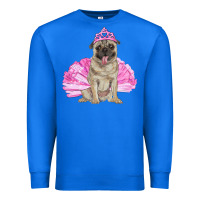 True Royal Balerina pug with tutu Premium Sweatshirt - RanaPortraitStore