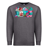 Charcoal Heather mermaid coffee cups Premium Sweatshirt - Zillion Design Studio