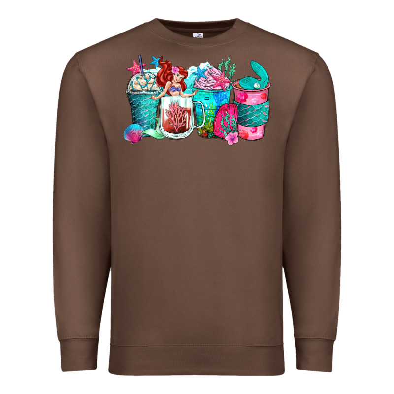 Mermaid Coffee Cups Premium Sweatshirt by Zillion Design Studio | Teevron