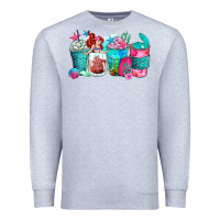Heather Grey mermaid coffee cups Premium Sweatshirt - Zillion Design Studio
