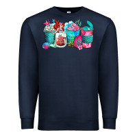Navy mermaid coffee cups Premium Sweatshirt - Zillion Design Studio
