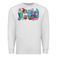 Oatmeal Heather mermaid coffee cups Premium Sweatshirt - Zillion Design Studio