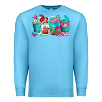 Ocean Blue mermaid coffee cups Premium Sweatshirt - Zillion Design Studio
