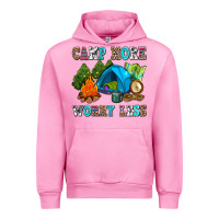 Fuchsia Pink camp more worry less Urban Hoodie - AdoDesignShop