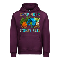 Mauve Wine camp more worry less Urban Hoodie - AdoDesignShop