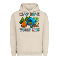 Pigment French Oak camp more worry less Urban Hoodie - AdoDesignShop