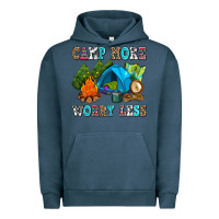 Pigment Midnight Navy camp more worry less Urban Hoodie - AdoDesignShop