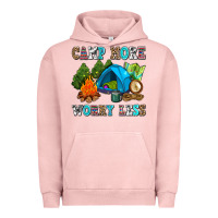 Pigment Salmon camp more worry less Urban Hoodie - AdoDesignShop