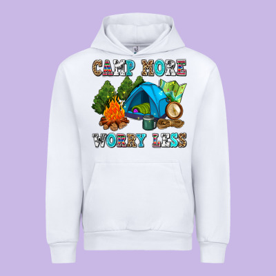 Camp More Worry Less Urban Hoodie Designed By Adodesignshop