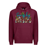 Burgundy simply blessed Premium Hoodie - JahusDesignShop